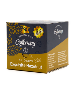 Coffeeway Κάψουλες Espresso Hazelnut 10+2 τεμ. (κιβ.12x12τεμ)